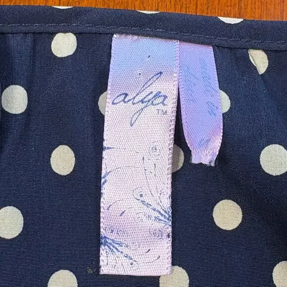 Alya Navy and White Polka Dress - Size Medium - Picture 2 of 6